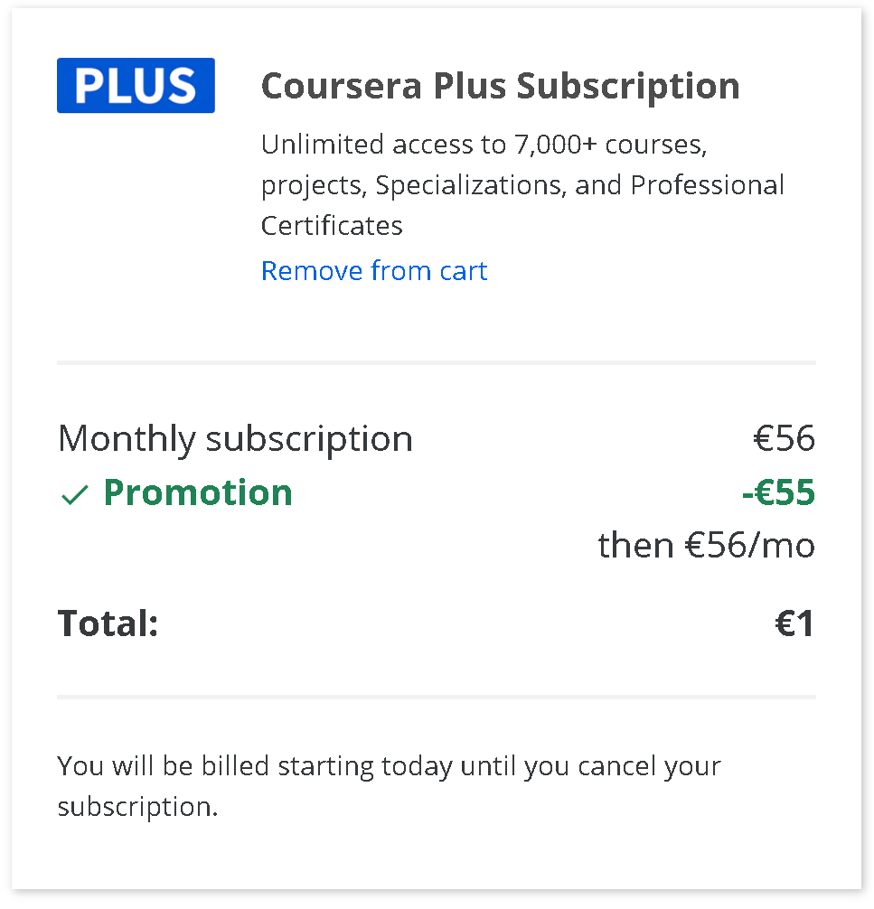 خرید عضویت ویژه Coursera