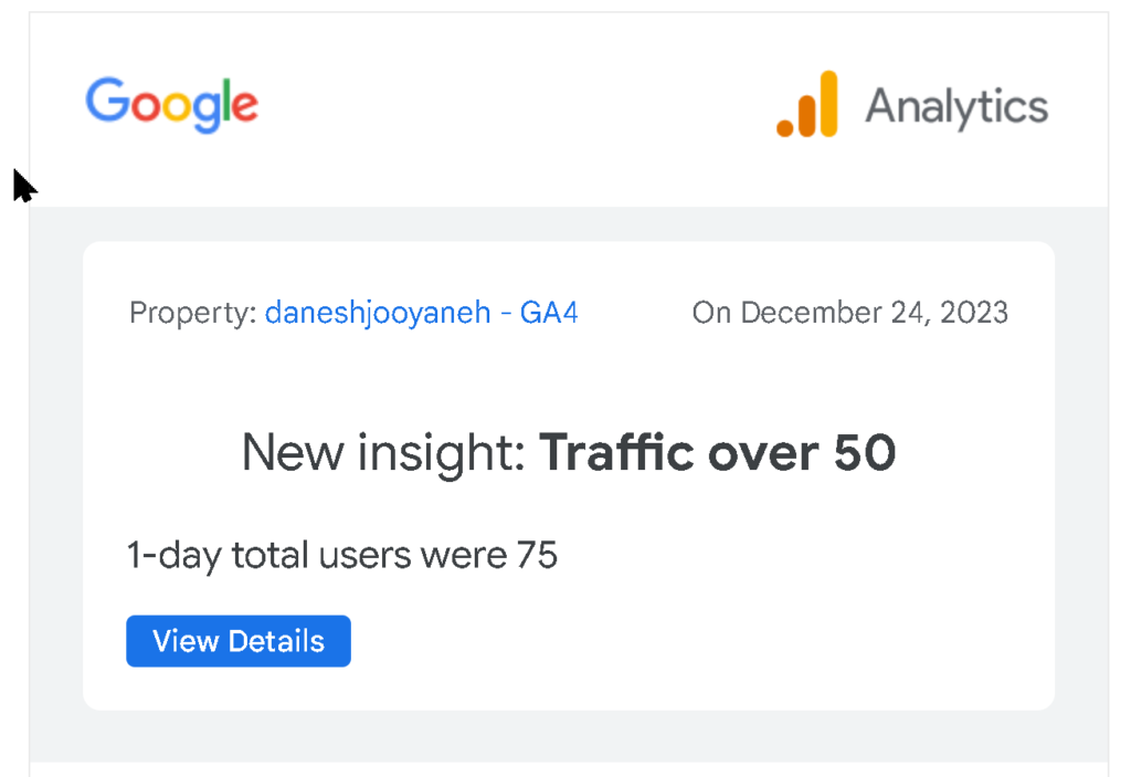خبر خوب Google Analytics