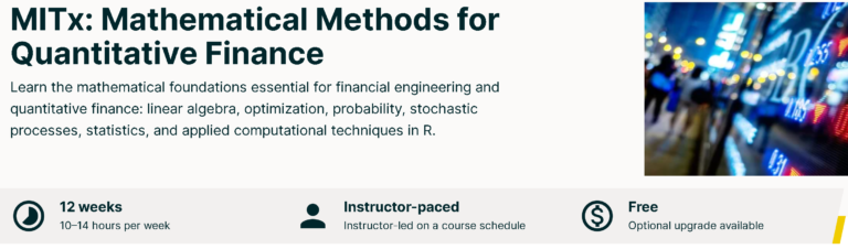 دوره ۹- Mathematical Methods for Quantitative Finance