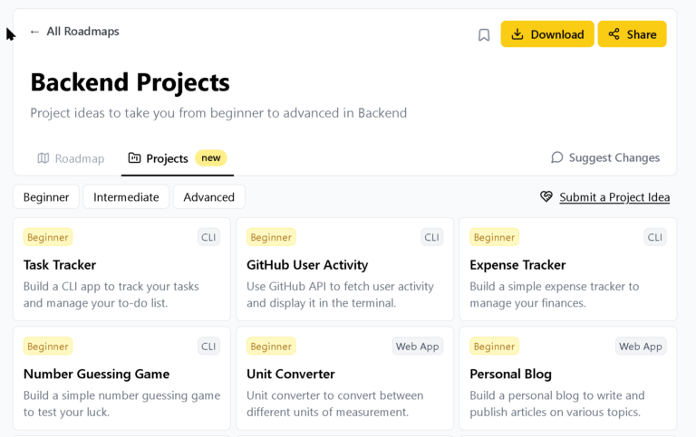 بخش پروژه‌ها