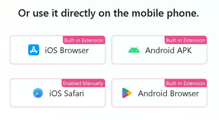 قابلیت کار Immersive Translate با مرورگرهای گوشی‌های هوشمند